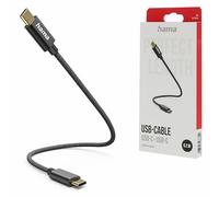 Hama USB C to USB C Charging Cable, 0.2m, Black