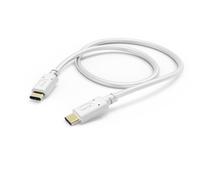 Hama 1.5m USB C to USB C Charging Cable, Fast Charge, Data Transfer, White, 1 Count