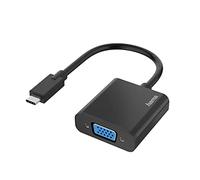 Hama USB C to VGA Adapter, Full HD 1080p (USB C Adapter for Connecting PC, Laptop, MacBook, Tablet, iPad, Mobile Phone to Monitor, TV, Projector, Compatible with Thunderbolt 3, 4, DisplayPort