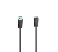 Hama USB Cable USB 3.2 Gen1 (USB 3.0) USB-A Male, USB-Micro-B 3.0 Male 1.5 m Black