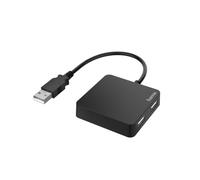 Hama USB Hub, 4 Ports, USB 2.0, 480 Gbps, Black, 00200121