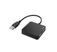 Hama USB Hub, 4 Ports, USB 2.0, 480 Gbps, Black, 00200121