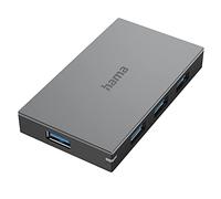Hama USB Hub 4 Ports with Power Supply (4x USB-A, Super Speed Data Transfer with up to 5 Gbps, Fast Charging up to 1.5 A, USB 3.0 Multiport Adapter, USB Adapter 4-in-1 for Office, Home Office, Travel)