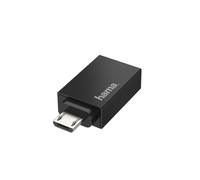 Hama USB OTG Adapter Micro-USB Plug - USB Socket USB 2.0 480 Mbit/s Black