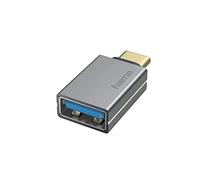 Hama USB OTG Adapter, USB C Male - USB A Female (Adapter for Connecting Tablet, Mobile Phone to e.g. Printer, Hard Drive, Super Speed Data Transfer 5 Gbps, USB 3.2 Gen1, Aluminium Casing)