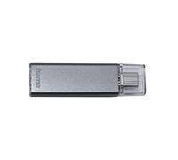 Hama USB Stick 256 GB Memory Stick USB-C 3.1 Data Storage with 90 MB/s Data Transfer Rate and Cap for Windows/MacBook Anthracite
