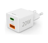 Hama USB Type-A and USB Type-C 20W Car Charger White