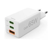 Hama USB Type-A and USB Type-C 65W GaN Charger White