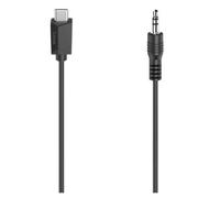 Hama Usb Type-C Male To 3.5Mm Jack Male Adapter White 0.75 Metre