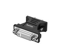 Hama VGA to DVI Adapter Full HD 1080p (VGA Male, DVI Female 24+5, Adapter for Connecting PC, Laptop, Computer with VGA to Monitor, TV or Projector with DVI or vice versa, Converter)