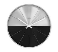 Hama Wall Clock Sardinia, silent, Analog., Ø 30 cm, Black/silver