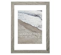 Hama Waves Picture Frame 10 x 15 cm (Wooden Frame, Photo Frame, Portrait, Landscape, for Hanging, Standing, Hanging Frame, Picture Format 10 x 15 cm) Grey