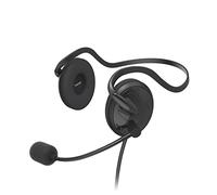 Hama Headset with Microphone (Wired Headphones 3.5 mm Jack Connection, Aux, Stereo Headphones with Cable, On-Ear PC Headphones with Microphone Arm and Neck Strap, 2 m Audio Cable) Black