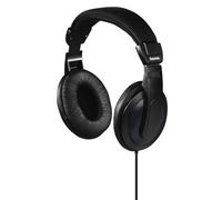 Hama Wired Over-Ear TV Headphones, One Sided 6m Long Cable, Volume Control, Black