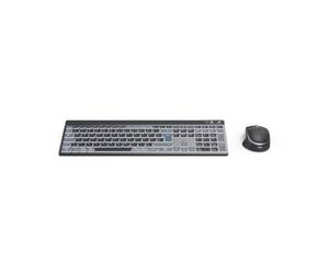 Hama Wireless Keyboard Mouse Set, Multi-Device, 1 x Radio, 2 x Bluetooth, LED