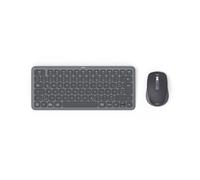 Hama Wireless Keyboard Mouse Set (Multi Device Keyboard and Mouse with Bluetooth/Wireless for PC, Smartphone, Tablet, Small, with Batteries, Quiet Scissor Keys, Multimedia Keys, German QWERTZ Layout)