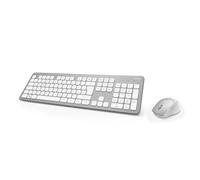 Hama Funk-Tastatur Maus Set (QWERTZ Tastenlayout, kabellose ergonomische Maus, 2
