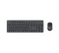 Hama Wireless Keyboard Mouse Set (Wireless Keyboard with Mouse, with Battery, Ergonomic Typing Feel, Quiet Keys, USB Receiver, Mouse with DPI Switch, Multimedia Keys, German QWERTZ Layout) Black