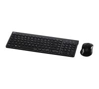 Hama Wireless Keyboard with Mouse Set Wireless (Quiet Computer Keyboard with Flat Keys, Number Pad, German QWERTZ Layout, Optical Wireless Mouse, 1200