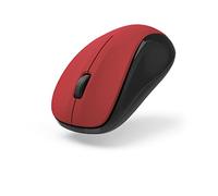 Hama Wireless Mouse (3 buttons, 2.4GHz, 1200 dpi, optical wireless mouse, for laptop/PC/notebook, silent, battery-powered, for both right- and left-handed users, with USB receiver) red