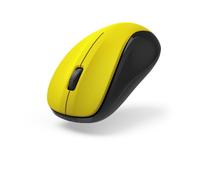 Hama Wireless Mouse 3 Buttons 2.4GHz 1200dpi Optical Mouse Wireless Computer Mouse for Laptop PC Notebook Silent Battery Right Handed Left Handed USB Receiver Yellow