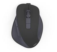 Hama Wireless Rechargeable Mouse with Battery, Ergonomic Shape, 6 Buttons, 800/1200/1600 DPI, AI Assistant, 2.4 GHz, Ideal as Computer Mouse, Laptop Mouse, Black