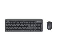 Hama WKM-100 Wireless Keyboard with Mouse, Wireless, Batteries, QWERTY UK, black