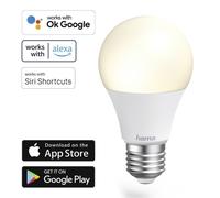 Hama WLAN LED Lamp E27 10W 60W Bulb Dimmable App Control For Alexa Google [EEK: G]
