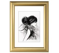 Hama Wood Plastic Composite Photo Frame Gold 40 x 50 cm Poster Frame