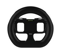 Hama XXL Steering Wheel for Nintendo Switch (Diameter 15.5 cm, Bluetooth Connector, LED Player Display, 2 Pieces) Black