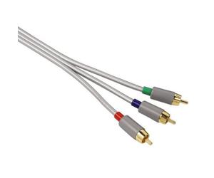Hama YUV RGB Component Cable Gold 3x Cinch Plug Coaxial Cable HD TV