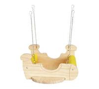 Hamac Chinchilla - Balançoire En Bois En Forme D'avion | Chaise Longue Suspendue Naine Pour Petits Animaux - Pour Hamsters, Gerbilles, Hérissons, Lapins Nains, Furets, Cobayes, Accessories De Cage À R