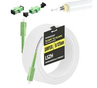Hamadap 82FT SC/APC Armored Fiber Optic Internet Cable with 2 Couplers | Pet Proof Single Mode Patch Cord for AT&T Fiber, Verizon Fios, Google, OS2 Modem Replacement, Relocation & Extension Kit