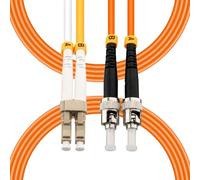 Hamadap OM1 Fiber Optic Cable, LC to ST Duplex Multimode Fiber Patch Cable | 62.5/125um/2.0mm, Orange LSZH 3M/10ft