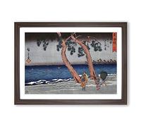 Hamamatsu by Utagawa Hiroshige Framed Print | A2 Walnut Framed Wall Art | Ready to Hang | Asian Nature Picture | Living Room Bedroom Lounge Office