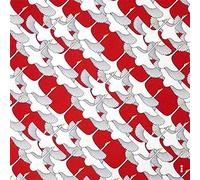 Hamamonyo Furoshiki Wrap Cloth 50cm X 50cm Iwai Tsuru (Red)