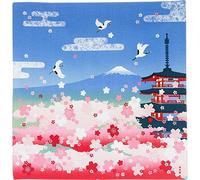 Hamamonyo Furoshiki Wrap Cloth Mt. Fuji view from Arakurayama Sengen Park