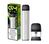 Haman Caliburn G4 Mini Pod Kit, 35W Output Power, 2ml Refillable Pod, 1100mAh USB-C Charging Battery, Button-Free Design, Compatible with Caliburn G3 Pods, Nicotine Free (Light Silver)