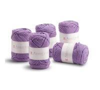 Hamanaka Amerry Yarn 5 Skein Set, Medium Weight Worsted, 70% New Zealand Merino Wool 30% Acrylic Blend, Soft and Easy-to-Knit Yarn for Knitting and Crochet, Made in Japan (Col. 43)