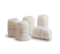 Hamanaka Amerry Yarn 5 Skein Set, Medium Weight Worsted, 70% New Zealand Merino Wool 30% Acrylic Blend, Soft and Easy-to-Knit Yarn for Knitting and Crochet, Made in Japan (Col. 51)