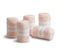 Hamanaka Amerry Yarn 5 Skein Set, Medium Weight Worsted, 70% New Zealand Merino Wool 30% Acrylic Blend, Soft and Easy-to-Knit Yarn for Knitting and Crochet, Made in Japan (Col. 56)