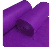 Hamankim 10m 20m Purple Event Ceremony Walkway Carpet Non-Slip Runner Rug for Wedding Church Party Decoration Prom Business Outdoor 1 m Wide 2 mm Thick Polyester Disposable Rug (Size : 1x10m)