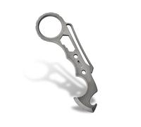 Hamans EDC Pry Bar Multi Tool Titanium with Bottle Opener Wrench Prybar Screwdriver Pocket Clip Function 4.3" EDC Crowbar Gear