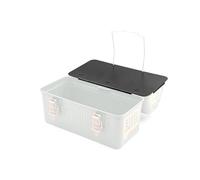 Hamans Ultralight Folding Aluminum Alloy Table Top Compatible for Stanley Lunch Box 10qt(9.4L),Black Expandable Camping Table Plate Accessories with Storage Bag