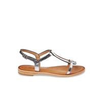 Hamat Leather Sandals Silver snake skin print