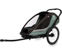 Hamax Cocoon Twin Child Bike Trailer - Green/Black