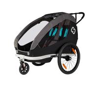 HAMAX TRAVELLER TWIN CHILD BIKE TRAILER PETROL BLACK/GREY