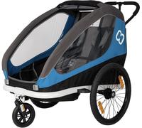 Hamax Traveller Twin Child Trailer - Blue/Grey