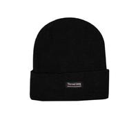 Hamble Distribution Ltd Black Beanie Hat for Men's Woman's Lightwiight Knitted Warm Stretchy Unisex Adult Hat for Winter Autumn