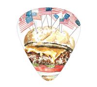 Hamburg American Flag Guitar Picks 12 Pcs, Acoustic Essential Thick And Thin Plectrums Students 0.46 0.96 0.71 M